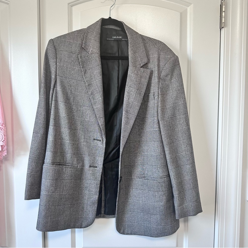 Zara Basic Grey oversized blazer